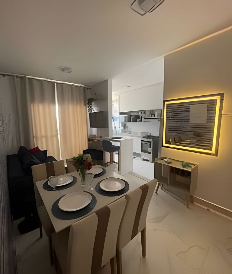 Apto 2 Qtos, Praia, Vista Incrível e Lazer Completo João Pes