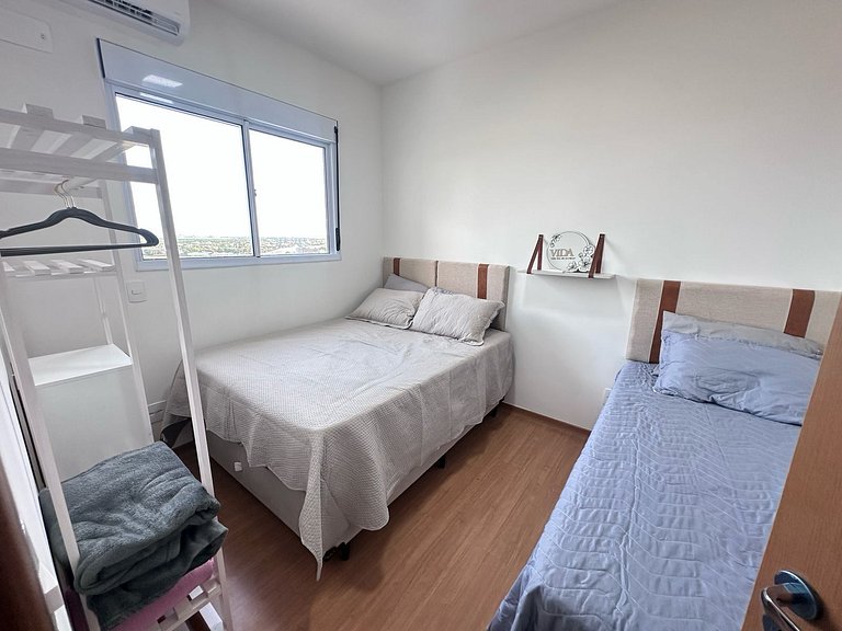 Apto luxo 2 Quartos c/ Suíte Vista Mar - 600M da Praia Cabed