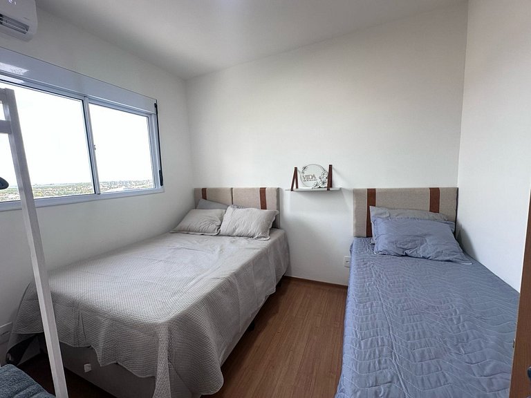 Apto luxo 2 Quartos c/ Suíte Vista Mar - 600M da Praia Cabed