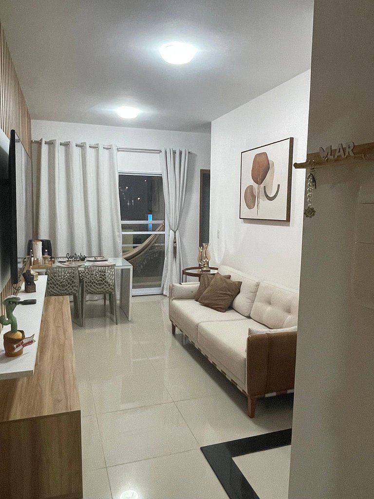 208 Férias na Praia - Apto 2 Qts com Varanda- Tranquilidade