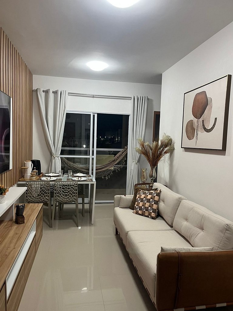208 Férias na Praia - Apto 2 Qts com Varanda- Tranquilidade