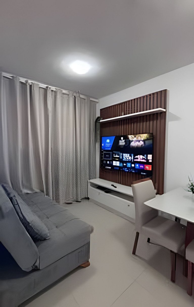 Apto 2 Qtos  Wi-Fi + garagem - Vista Mar - Piscina