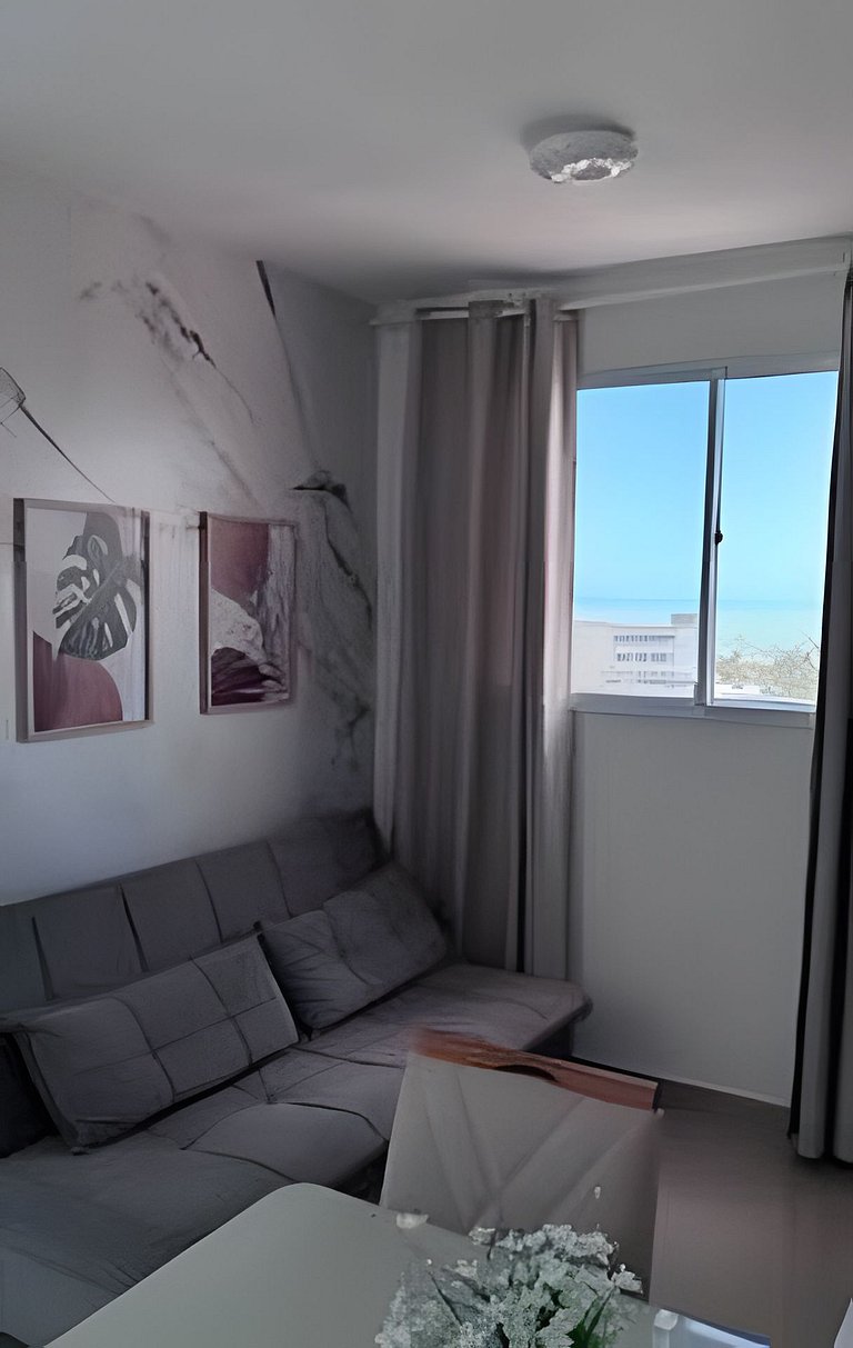 Apto 2 Qtos  Wi-Fi + garagem - Vista Mar - Piscina