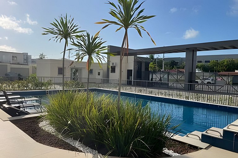 Apto 2 Qtos  Wi-Fi + garagem - Vista Mar - Piscina