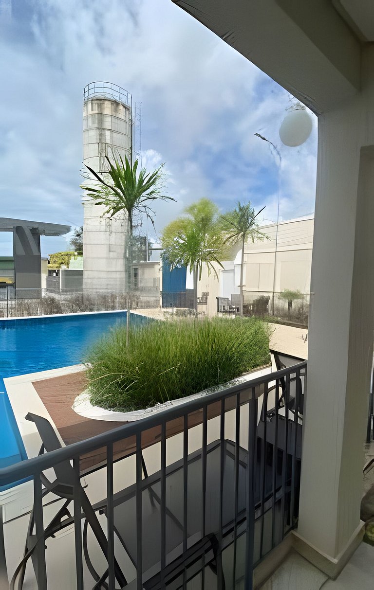 Apto 2 Qtos  Wi-Fi + garagem - Vista Mar - Piscina