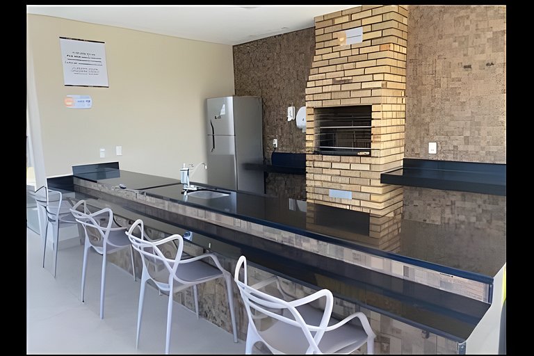 Apto 2 Qtos  Wi-Fi + garagem - Vista Mar - Piscina