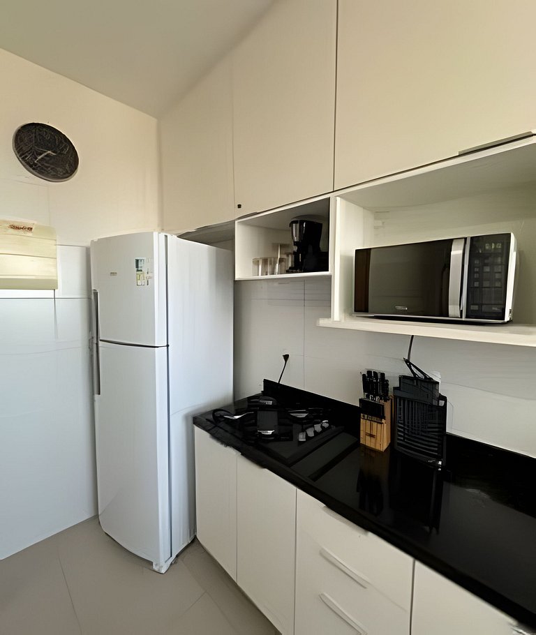 Apto 2 Qtos  Wi-Fi + garagem - Vista Mar - Piscina