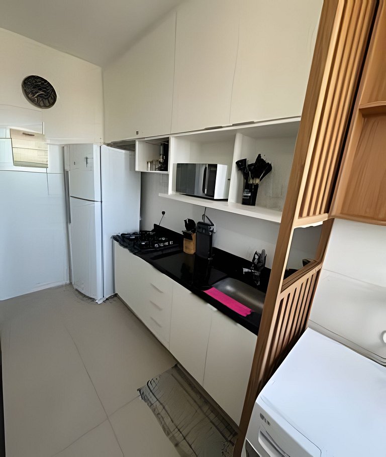 Apto 2 Qtos  Wi-Fi + garagem - Vista Mar - Piscina