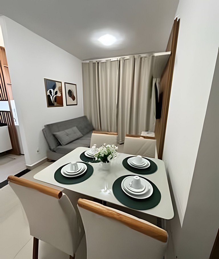 Apto 2 Qtos  Wi-Fi + garagem - Vista Mar - Piscina