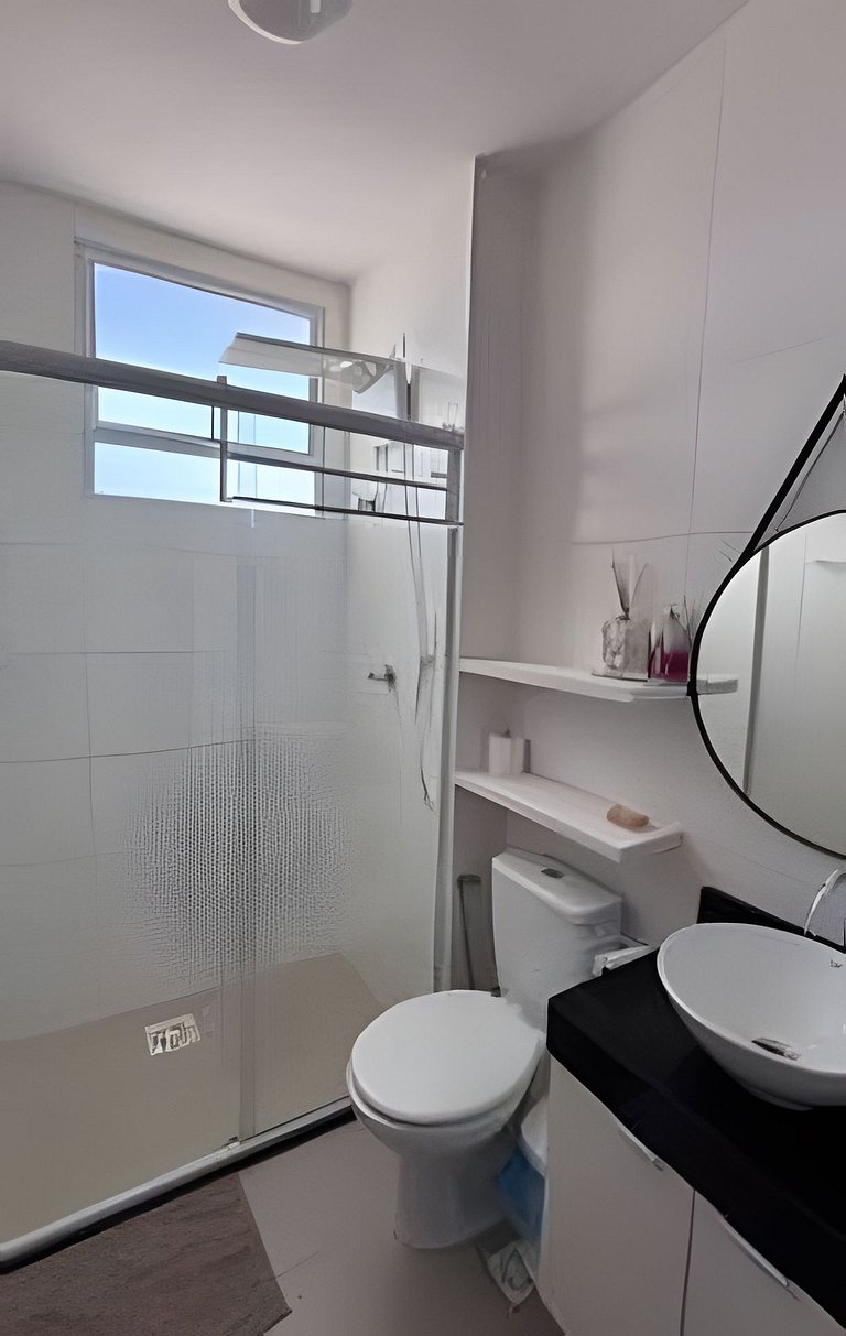 Apto 2 Qtos  Wi-Fi + garagem - Vista Mar - Piscina