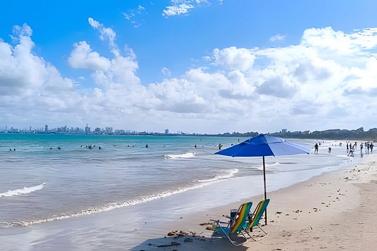 2 Qtos Lindo Apto| Praia +Lazer Completo+ Wi-Fi