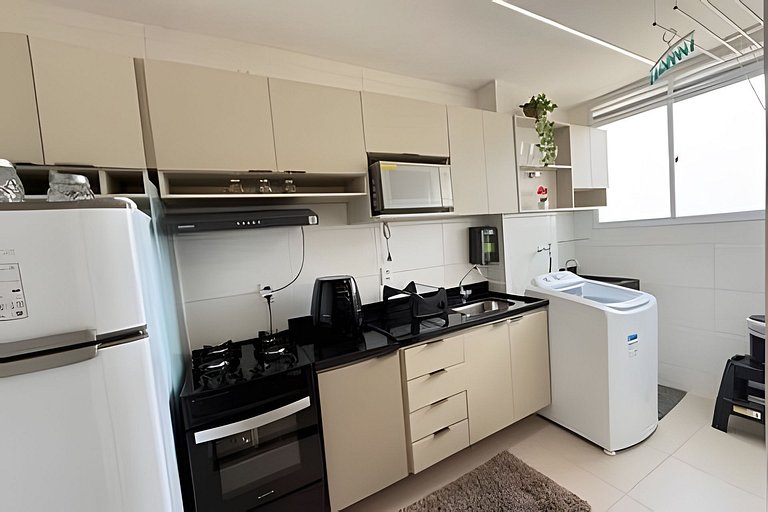 2 Qtos Lindo Apto| Praia +Lazer Completo+ Wi-Fi