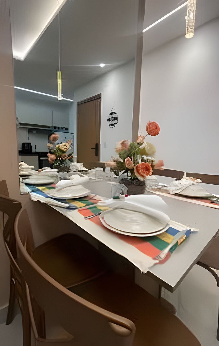 2 Qtos Lindo Apto| Praia +Lazer Completo+ Wi-Fi