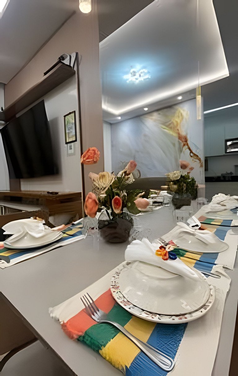 2 Qtos Lindo Apto| Praia +Lazer Completo+ Wi-Fi