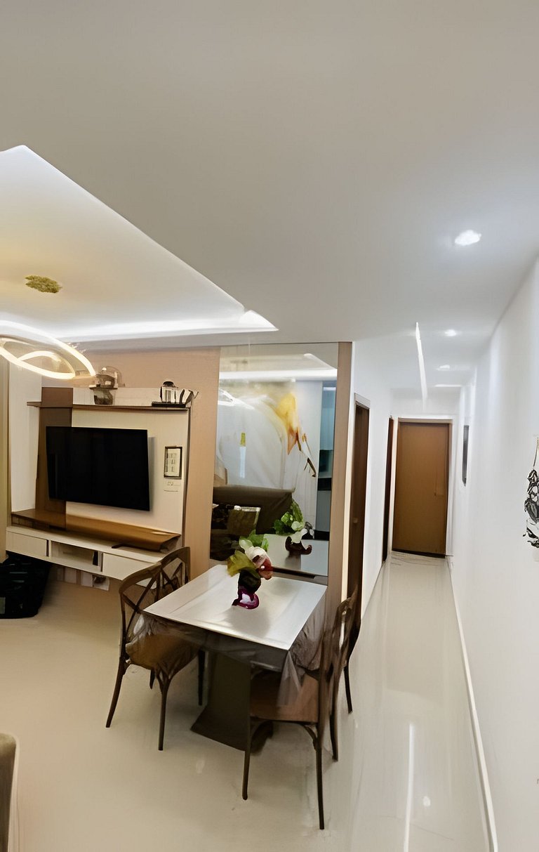 2 Qtos Lindo Apto| Praia +Lazer Completo+ Wi-Fi