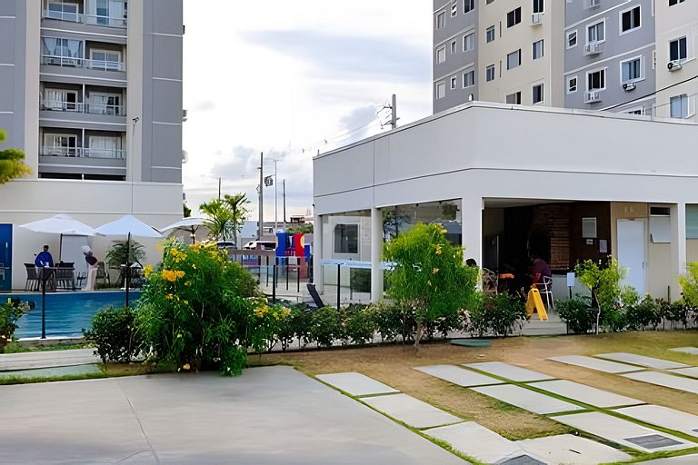2 Qtos Lindo Apto| Praia +Lazer Completo+ Wi-Fi