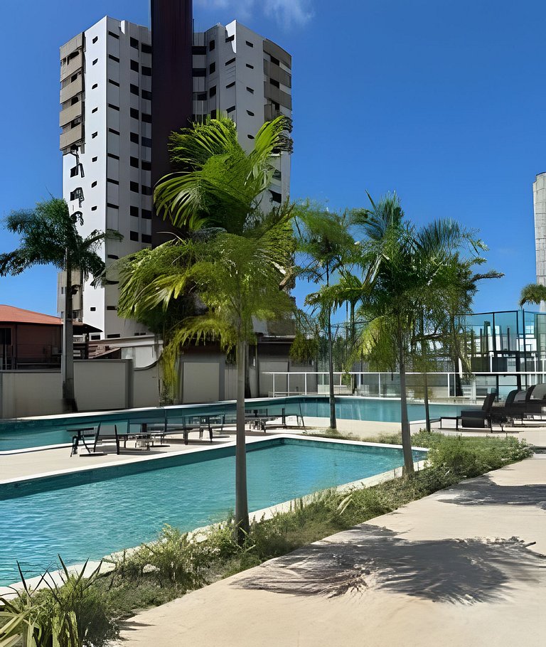 1501-Apto 2 Qts Vista Mar - Lazer e Tranquilidade
