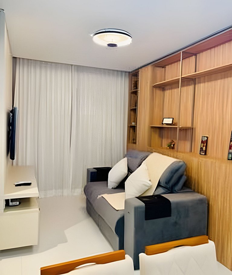 1501-Apto 2 Qts Vista Mar - Lazer e Tranquilidade