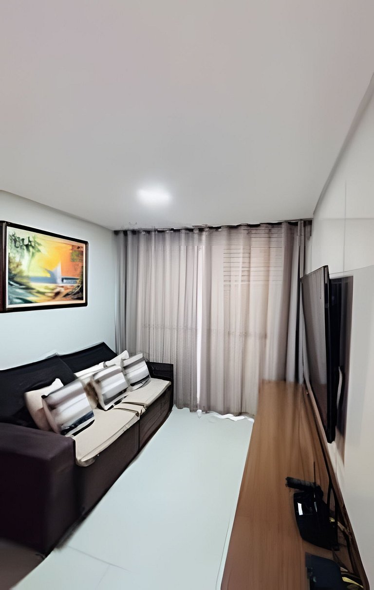 2 Qtos l Varanda | Piscina | Wi-Fi | Garagem