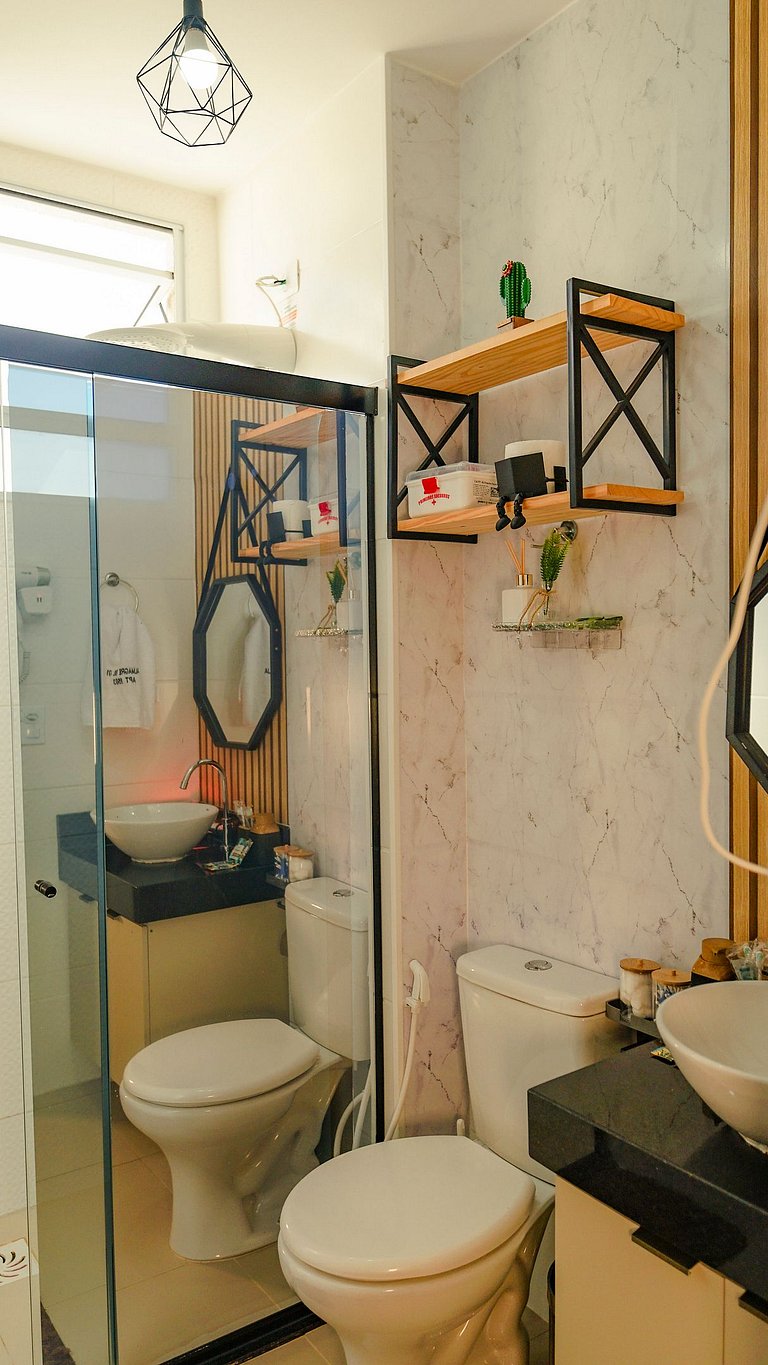 2 Qtos Lindo Apto| Praia +Lazer Completo+ Wi-Fi