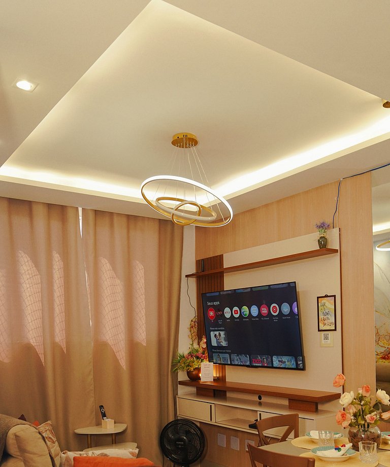 2 Qtos Lindo Apto| Praia +Lazer Completo+ Wi-Fi