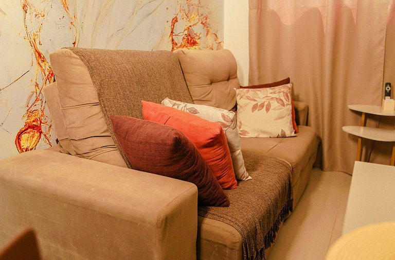 2 Qtos Lindo Apto| Praia +Lazer Completo+ Wi-Fi
