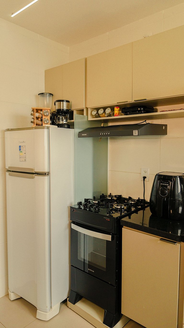 2 Qtos Lindo Apto| Praia +Lazer Completo+ Wi-Fi