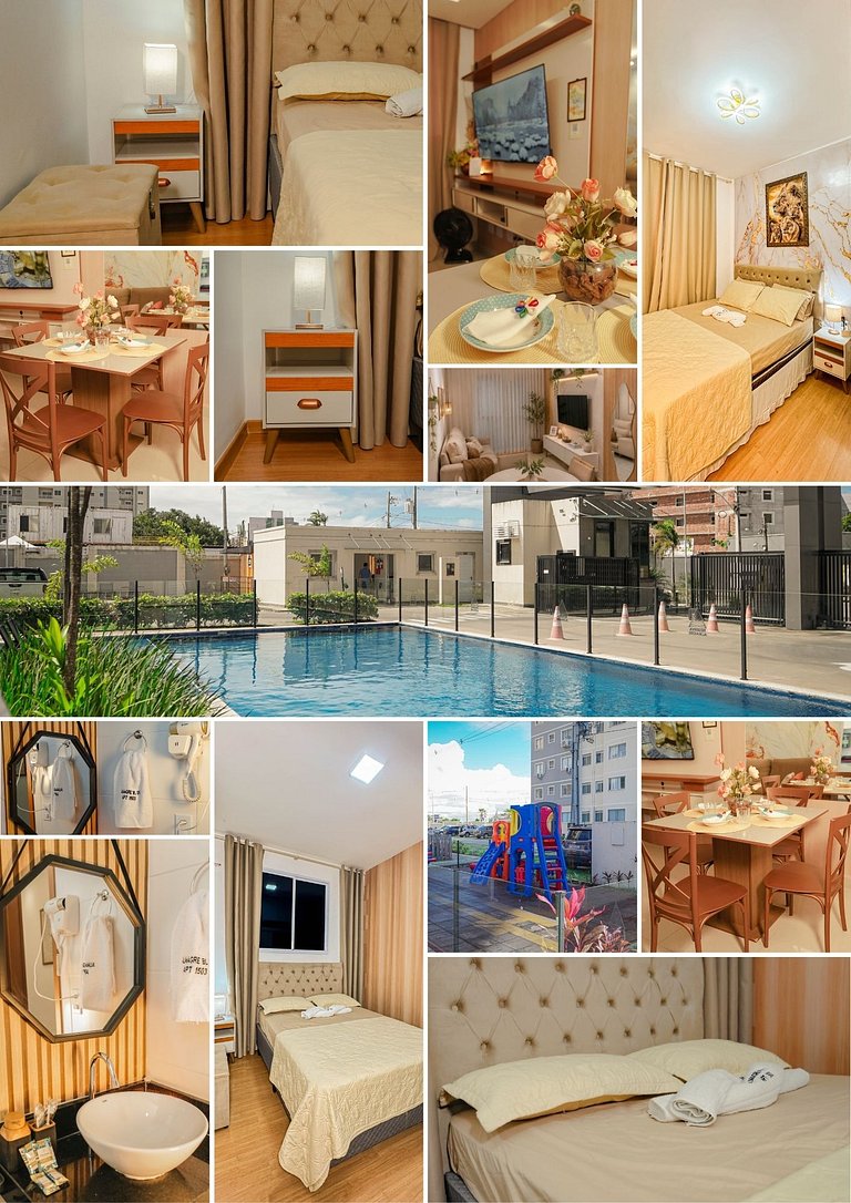 2 Qtos Lindo Apto| Praia +Lazer Completo+ Wi-Fi
